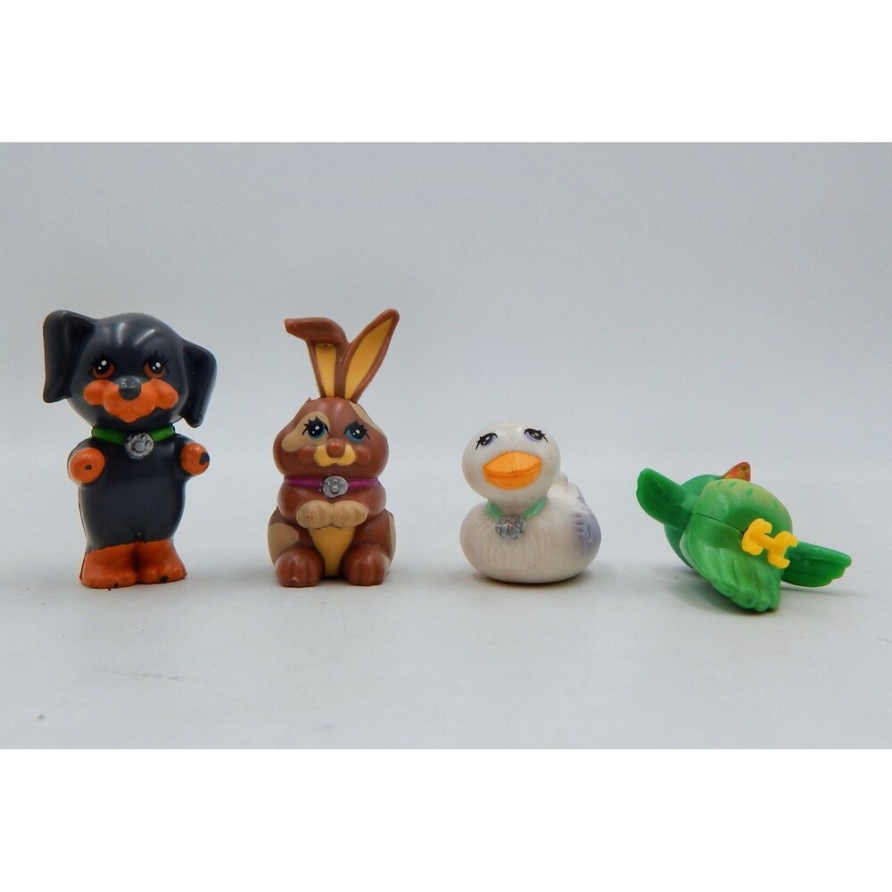 Littlest Pet Shop 1992 LPS Bashful Bunny Perky Pup Dog Jolly Toucan Bird Duck